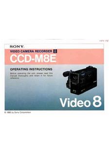 Sony CCD M 8 E manual. Camera Instructions.